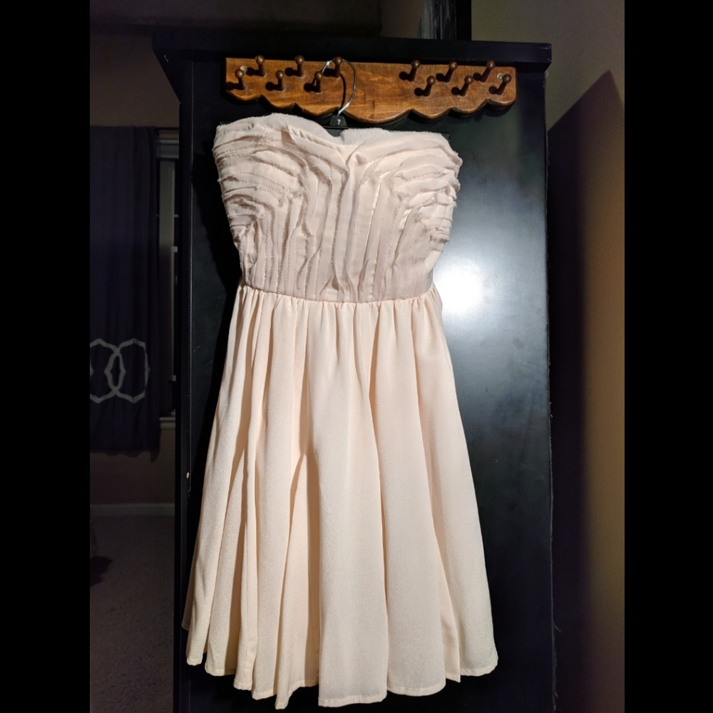 Akira Chicago Blush Chiffon Dress